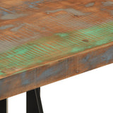 ZNTS Bar Table 55x55x107 cm Solid Wood Reclaimed and Iron 356372