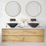Wash Basins 2 pcs Gloss Black 42x14 cm Ceramic 42000314