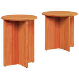 Coffee Table 2 pcs Wax Brown 873549