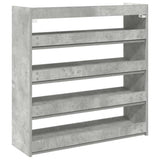 Shoe Rack Concrete Grey 80x25x81 cm Engineered Wood 859908