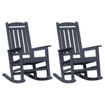 Garden Rocking Chair 2 pcs Navy 70 x 92 x 108cm Plastic 3335811