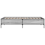 ZNTS Bed Frame Grey Sonoma 100x200 cm Engineered Wood and Metal 844964