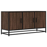 TV Cabinet Brown Oak 100x35x50 cm Engineered Wood and Metal 848833