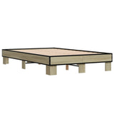 Bed Frame without Mattress Sonoma Oak 120x200 cm 845863