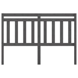 Bed Headboard Grey 156x4x100 cm Solid Wood Pine 814101
