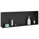 Shower Niche Black 90 x 30 x 9.5 cm Stainless Steel 42012675