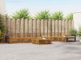 Outdoor Sofa Set 7 pcs Natural Solid Acacia Wood 3373589