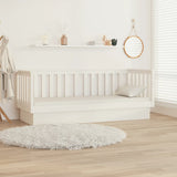 Day Bed without Mattress White 75x190 cm Small Single Solid Wood Pine 821575