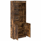 Highboard Smoked Oak 70x35x180 cm Engineered Wood 3328475