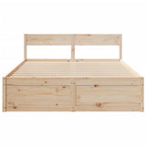 Bed Frame without Mattress 150x200 cm King Size Solid Wood Pine 3282345