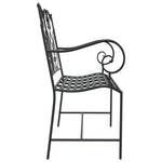 Garden Bench Black 104 x 54 x 93cm Steel 42008113