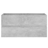 Sink Cabinet with Built-in Basin Concrete Grey Engineered Wood 3071562