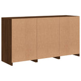 Sideboard with LED Lights Brown Oak 123x37x67 cm 3209085