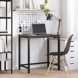 Table Smoked Oak 100 x 50 x 76.5 cm Engineered Wood and Steel 873770