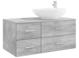 Bathroom Furniture Set 2 pcs Concrete Grey Engineered Wood 3403995