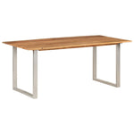 ZNTS Dining Table 180x90x76 cm Solid Acacia Wood 286476