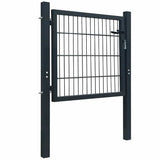 Fence Gate Steel Anthracite 100x100 cm 142026