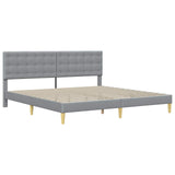 Bed Frame with Headboard Light Grey 180 x 200 cm Fabric 42027824