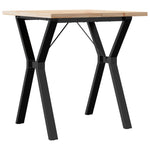 ZNTS Dining Table Y-Frame 70x70x75.5 cm Solid Wood Pine and Steel 3282781