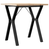 Dining Table Y-Frame 70x70x75.5 cm Solid Wood Pine and Steel 3282781