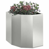 Corner Planter Silver 45 x 45 x 50 cm Galvanised steel 883673