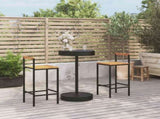 3 Piece Garden Bar Set Black Poly Rattan&Solid Wood Acacia 3187718