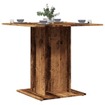 ZNTS Dining Table Old Wood 80x80x75 cm Engineered Wood 855810