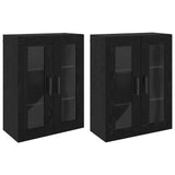 Wall Mounted Cabinets 2 pcs Black oak 69.5 x 34 x 90 cm 3394568
