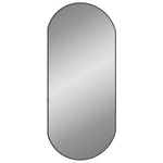 ZNTS Wall Mirror Black 90x40 cm Oval 348207