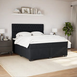 Box Spring Bed with Mattress Black 200x200 cm Velvet 3291010