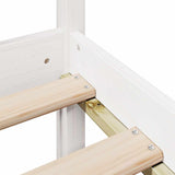 Bookcase Bed without Mattress White 90x190 cm Single Solid Wood Pine 3321679