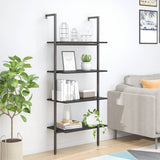 4-Tier Leaning Shelf Black 64x35x152.5 cm 336384