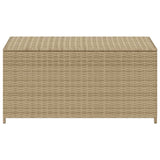 Garden Storage Box Mix Beige 190L Poly Rattan 365323