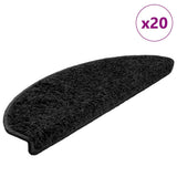Stair Mats 20 pcs 65x21x4 cm Black Half Round Large 3365846