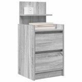 Bedside Cabinets with 2 Drawers 2 pcs Grey Sonoma 38x34x80 cm 861366