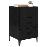 Bedside Cabinet Black Oak 40 x 40.5 x 66 cm Engineered Wood 880624