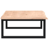 Basin Shelf Wall Mounted Steel and Solid Wood Oak 3302601