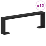 Furniture Feet 12 pcs Black 311 x 40.5 x 100 mm Iron 864807