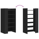 Shoe Cabinet Black 52x37.5x100 cm Engineered Wood 848445