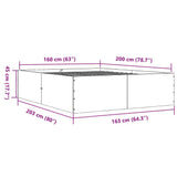 Bed Frame without Mattress White 160x200 cm 3280909