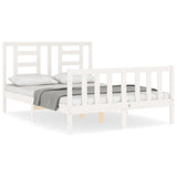 Bed Frame without Mattress White 140x200 cm Solid Wood Pine 3192882