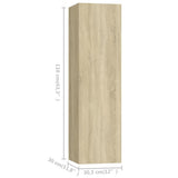 5 Piece TV Cabinet Set Sonoma Oak Engineered Wood 3079012