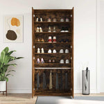 Shoe Cabinet with Door Brown 80 x 39 x 180 cm Engineered wood 3333870