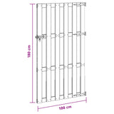 Garden Gate 100 x 180 cm WPC and Aluminium Black 42039046