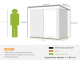 Metal Garden Shed, Outdoor Lean-to Shed for Tool Motor Bike, with Adjustable Shelf, Lock, Gloves, T3398P323861