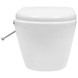 Wall Hung Rimless Toilet with Bidet Function Ceramic White 145781