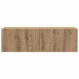 TV Wall Cabinet 98 x 31 x 29.5 cm Artisian Oak Engineered Wood 892247