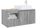 Bathroom Furniture Set 2 pcs Grey Sonoma Engineered Wood 3404070