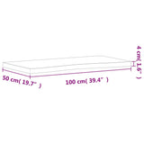 Desk Top 100xx4 cm Solid Wood Beech 356044