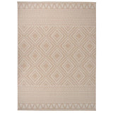 Outdoor Flatweave Rug 200x280 cm Brown Stripes 340868